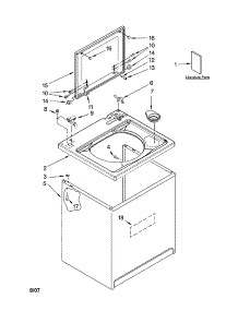 Top And Cabinet Parts parts for Kenmore Washer 110.28722700 (11028722700, 110 28722700) from AppliancePartsPros.com