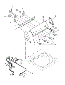 Control Panel Parts parts for Kenmore Washer 110.28732700 (11028732700, 110 28732700) from AppliancePartsPros.com