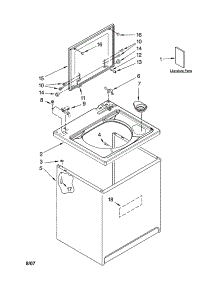 Top And Cabinet Parts parts for Kenmore Washer 110.28732700 (11028732700, 110 28732700) from AppliancePartsPros.com