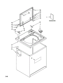 Top And Cabinet Parts parts for Kenmore Washer 110.28762700 (11028762700, 110 28762700) from AppliancePartsPros.com