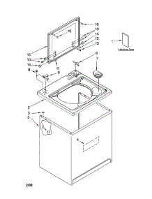Top And Cabinet Parts parts for Kenmore Washer 110.28782700 (11028782700, 110 28782700) from AppliancePartsPros.com