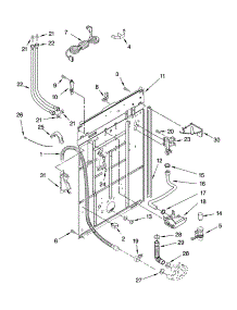 Rear Panel Parts parts for Kenmore Washer 110.28782700 (11028782700, 110 28782700) from AppliancePartsPros.com