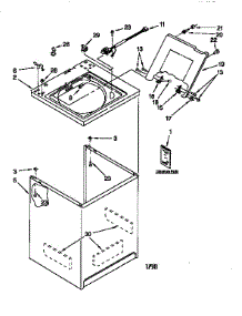 Top And Cabinet parts for Kenmore Washer 110.28802890 (11028802890, 110 28802890) from AppliancePartsPros.com
