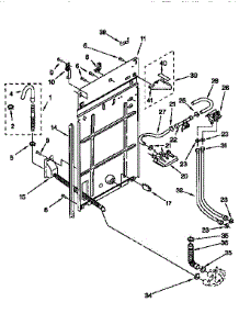 Rear Panel parts for Kenmore Washer 110.28824790 (11028824790, 110 28824790) from AppliancePartsPros.com