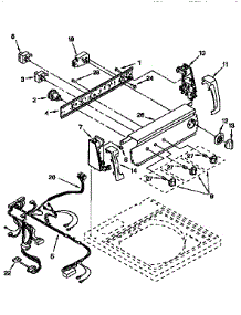 Control Panel parts for Kenmore Washer 110.28824790 (11028824790, 110 28824790) from AppliancePartsPros.com