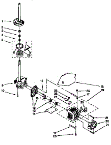 Gearcase, Motor And Pump parts for Kenmore Washer 110.28824790 (11028824790, 110 28824790) from AppliancePartsPros.com