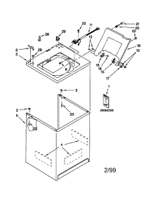 Top And Cabinet parts for Kenmore Washer 110.28824791 (11028824791, 110 28824791) from AppliancePartsPros.com