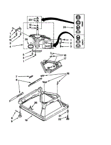 Machine Base parts for Kenmore Washer 110.28824791 (11028824791, 110 28824791) from AppliancePartsPros.com