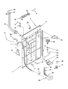 Rear Panel Parts parts for Kenmore Washer 110.28832700 (11028832700, 110 28832700) from AppliancePartsPros.com