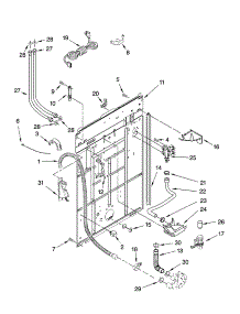 Rear Panel Parts parts for Kenmore Washer 110.28847700 (11028847700, 110 28847700) from AppliancePartsPros.com