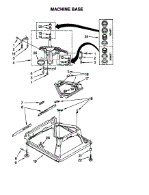 Machine Base parts for Kenmore Washer 110.28872891 (11028872891, 110 28872891) from AppliancePartsPros.com