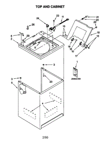Top And Cabinet parts for Kenmore Washer 110.28874891 (11028874891, 110 28874891) from AppliancePartsPros.com