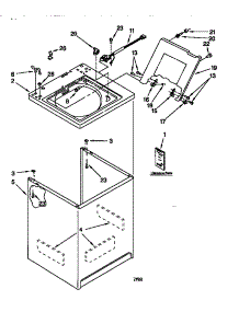 Top And Cabinet parts for Kenmore Washer 110.28882790 (11028882790, 110 28882790) from AppliancePartsPros.com