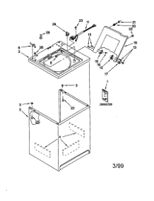 Top And Cabinet parts for Kenmore Washer 110.28882791 (11028882791, 110 28882791) from AppliancePartsPros.com
