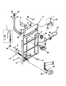 Rear Panel parts for Kenmore Washer 110.28884790 (11028884790, 110 28884790) from AppliancePartsPros.com