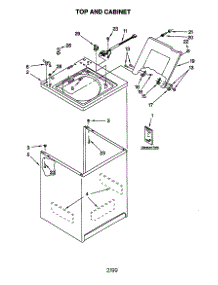 Top And Cabinet parts for Kenmore Washer 110.28892791 (11028892791, 110 28892791) from AppliancePartsPros.com