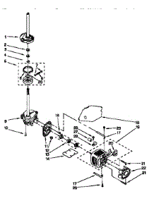Gearcase , Motor And Pump parts for Kenmore Washer 110.28912790 (11028912790, 110 28912790) from AppliancePartsPros.com