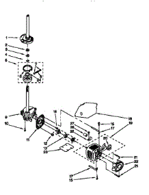 Gearcase, Motor And Pump parts for Kenmore Washer 110.28922790 (11028922790, 110 28922790) from AppliancePartsPros.com