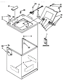 Top And Cabinet parts for Kenmore Washer 110.28942890 (11028942890, 110 28942890) from AppliancePartsPros.com