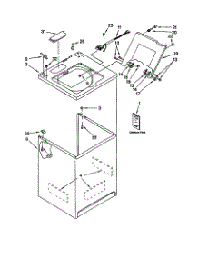 Top And Cabinet parts for Kenmore Washer 110.28942891 (11028942891, 110 28942891) from AppliancePartsPros.com