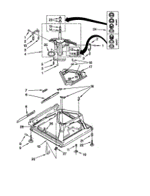 Machine Base parts for Kenmore Washer 110.28942891 (11028942891, 110 28942891) from AppliancePartsPros.com