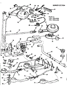 Burner Section parts for Kenmore Range 103.7804400 (1037804400, 103 7804400) from AppliancePartsPros.com