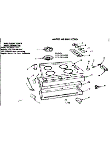 Maintop And Body Section parts for Kenmore Range 103.7804400 (1037804400, 103 7804400) from AppliancePartsPros.com
