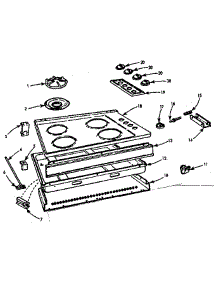 Main Top parts for Kenmore Range 103.7805000 (1037805000, 103 7805000) from AppliancePartsPros.com