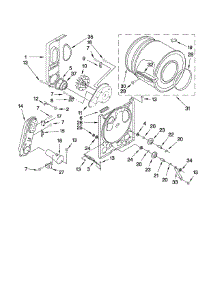 Bulkhead Parts parts for Kenmore Dryer 110.70022010 (11070022010, 110 70022010) from AppliancePartsPros.com