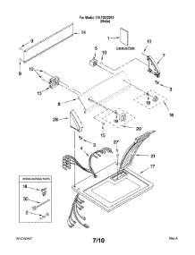 Top And Console Parts parts for Kenmore Dryer 110.70022010 (11070022010, 110 70022010) from AppliancePartsPros.com