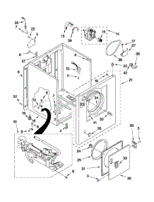 Cabinet Parts parts for Kenmore Dryer 110.70022011 (11070022011, 110 70022011) from AppliancePartsPros.com