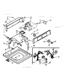 Top And Console Assembly parts for Kenmore Washer 110.7003501 (1107003501, 110 7003501) from AppliancePartsPros.com