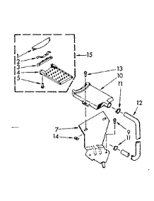 Filter Assembly parts for Kenmore Washer 110.7003501 (1107003501, 110 7003501) from AppliancePartsPros.com