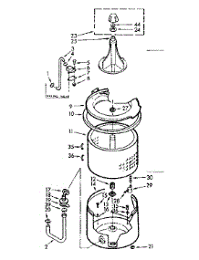 Tub And Basket Assembly parts for Kenmore Washer 110.7003501 (1107003501, 110 7003501) from AppliancePartsPros.com