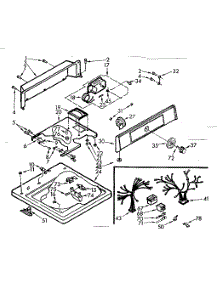 Top And Console Assembly parts for Kenmore Washer 110.7003503 (1107003503, 110 7003503) from AppliancePartsPros.com