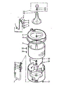 Tub And Basket Assembly parts for Kenmore Washer 110.7003504 (1107003504, 110 7003504) from AppliancePartsPros.com