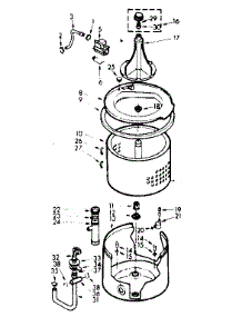 Tub And Basket Assembly parts for Kenmore Washer 110.7004407 (1107004407, 110 7004407) from AppliancePartsPros.com