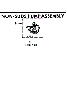 Non-Suds Pump Assembly parts for Kenmore Washer 110.7004409 (1107004409, 110 7004409) from AppliancePartsPros.com