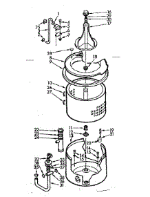 Tub And Basket Assembly parts for Kenmore Washer 110.7004501 (1107004501, 110 7004501) from AppliancePartsPros.com