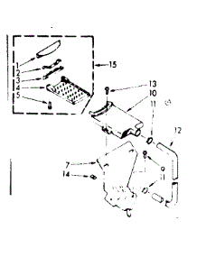 Filter Assembly parts for Kenmore Washer 110.7004505 (1107004505, 110 7004505) from AppliancePartsPros.com