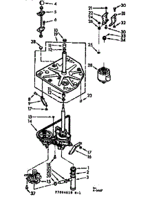 Drive System parts for Kenmore Washer 110.7004618 (1107004618, 110 7004618) from AppliancePartsPros.com