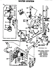 Water System parts for Kenmore Washer 110.7004663 (1107004663, 110 7004663) from AppliancePartsPros.com