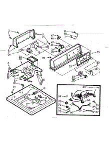 Top And Console Assembly parts for Kenmore Washer 110.7004665 (1107004665, 110 7004665) from AppliancePartsPros.com