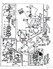 Water System parts for Kenmore Washer 110.7004952 (1107004952, 110 7004952) from AppliancePartsPros.com