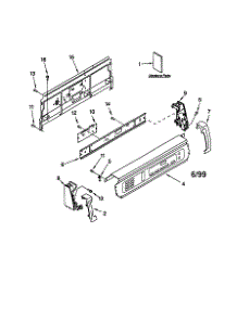 Console Panel parts for Kenmore Dryer 110.70052990 (11070052990, 110 70052990) from AppliancePartsPros.com