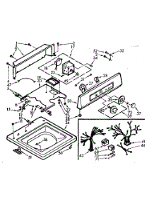 Top And Console Assembly parts for Kenmore Washer 110.7005401 (1107005401, 110 7005401) from AppliancePartsPros.com