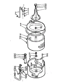 Tub And Basket Assembly parts for Kenmore Washer 110.7005405 (1107005405, 110 7005405) from AppliancePartsPros.com