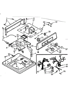 Top And Console Assembly parts for Kenmore Washer 110.7005406 (1107005406, 110 7005406) from AppliancePartsPros.com