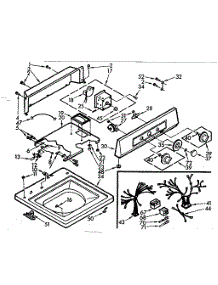 Top And Console Assembly parts for Kenmore Washer 110.7005502 (1107005502, 110 7005502) from AppliancePartsPros.com