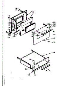 Door And Drawer parts for Kenmore Range 628.6357310 (6286357310, 628 6357310) from AppliancePartsPros.com